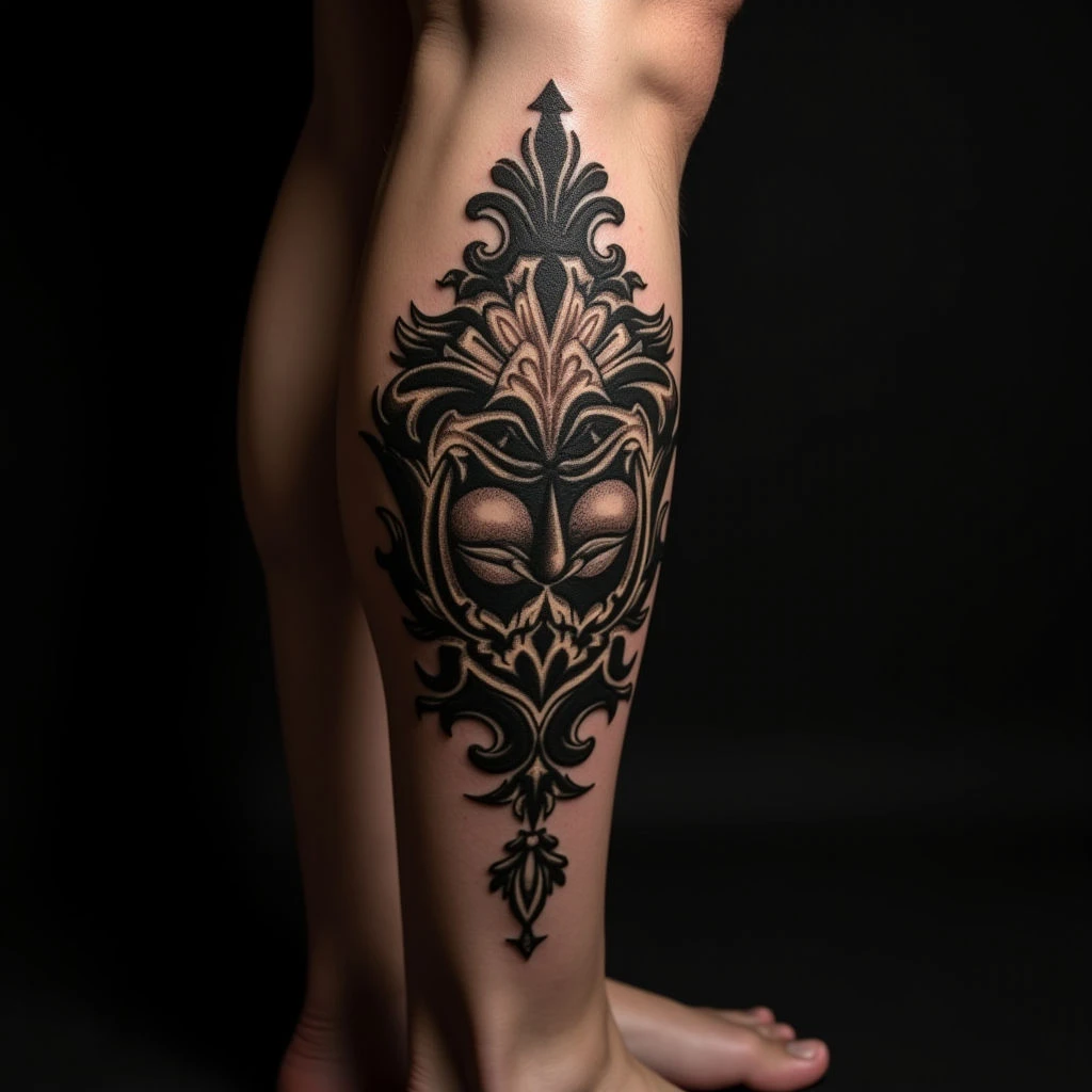Leg Tattoo Placement Ideas: A Black & Grey Bronze Guide