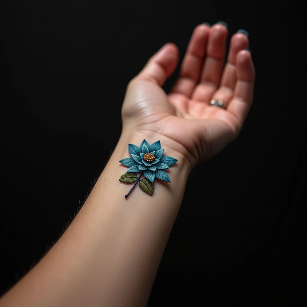 Cool Small Blue Wrist Tattoos: Micro Realism Ideas & Placement