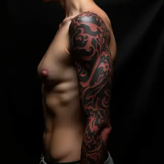 Stunning Shoulder Sleeve Tattoos for Women: Black & Grey Inspiration