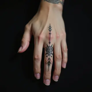 Finger Blackwork Tattoos for Girls: Cool Placement Ideas