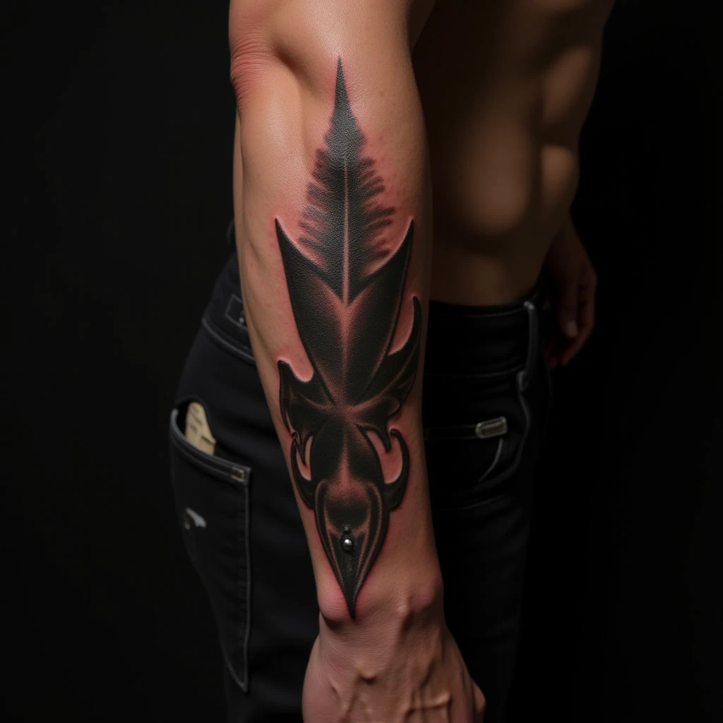 Small Gothic Hip Tattoos for Men: Copper Designs