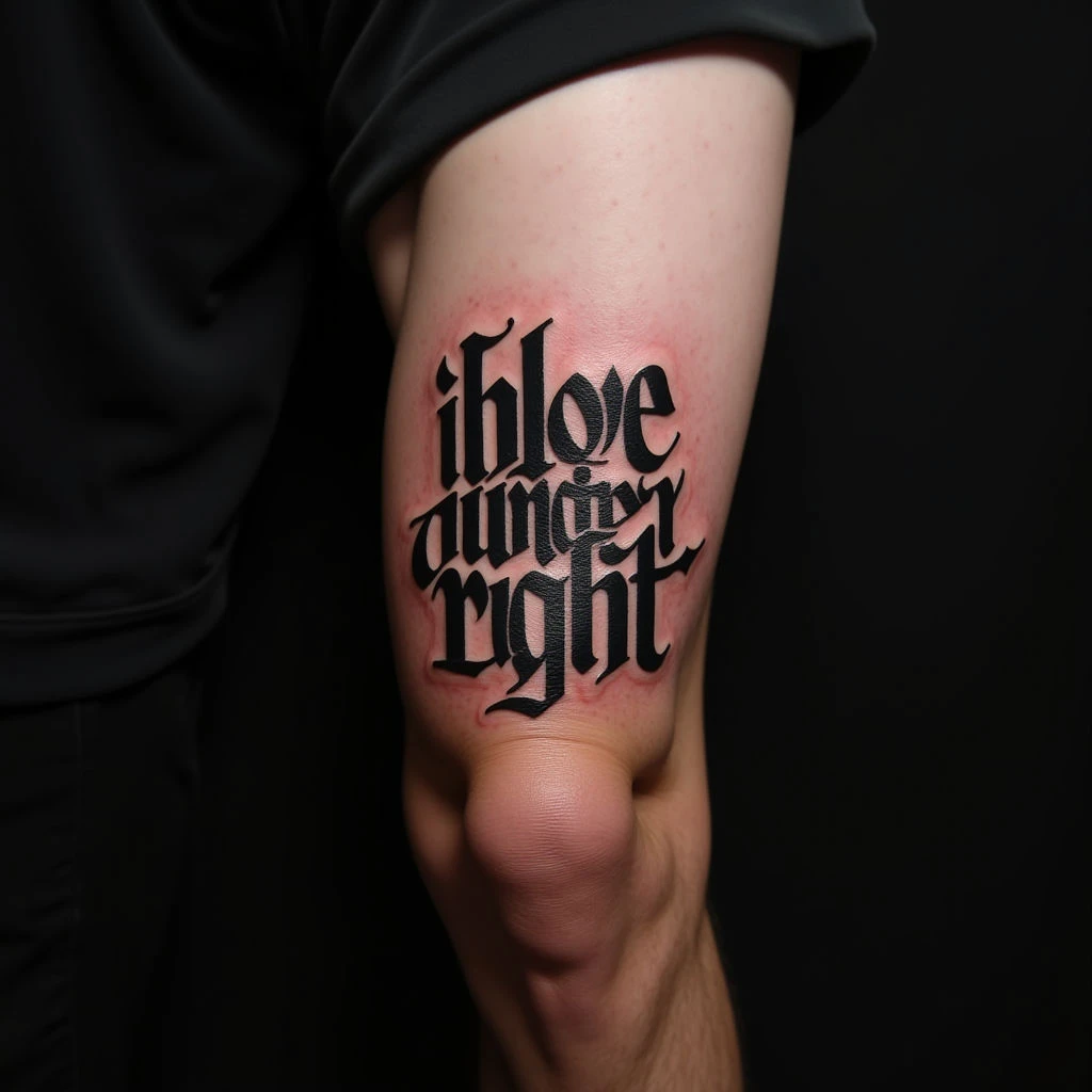 Knee Lettering Tattoos for Guys: XL Designs & Inspiration