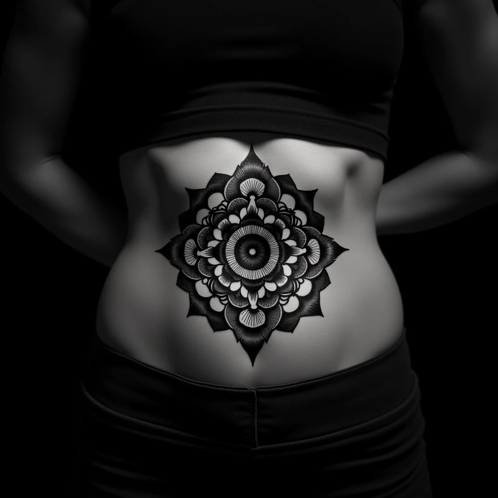 Mandala Stomach Tattoos: Finding the Right Size