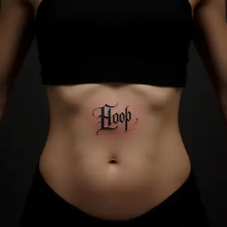 Small Stomach Tattoos for Men: Calligraphy Placement Ideas