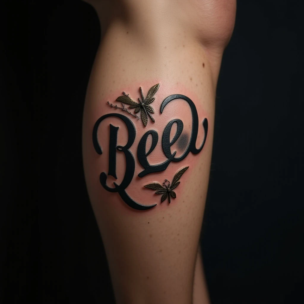 XXL Leg Lettering Tattoos: Size, Placement & Design Ideas