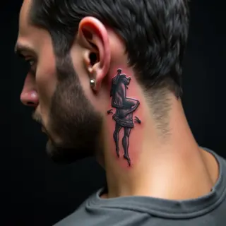 Meaningful Small Tattoos for Guys: Behind the Ear Linework Designs
