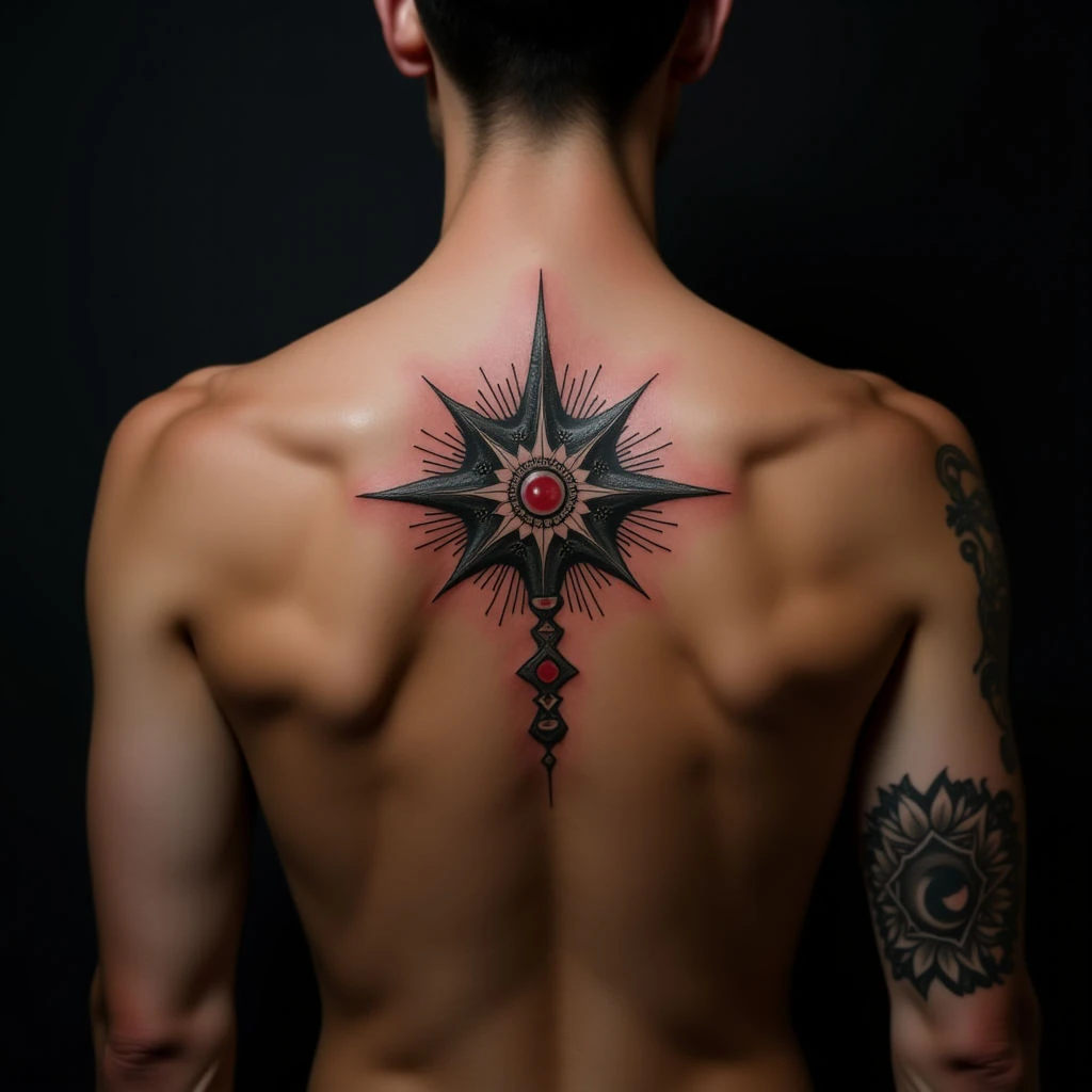 Cute Small Back Tattoos for Strength & Healing (Blackwork)