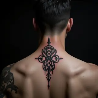 Gothic Word Tattoos for Men: Deep Meaning & Stylish Neck Designs