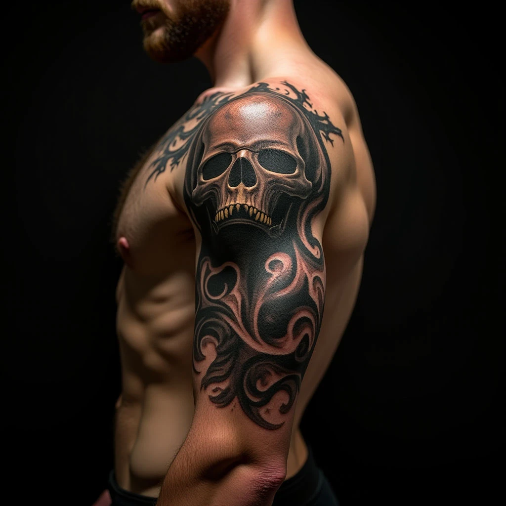 Gothic Sternum Tattoos for Men: Dark Beauty & Powerful Meanings