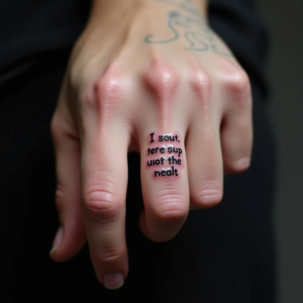 Delicate New School Quote Tattoos for Women (Finger Designs)
