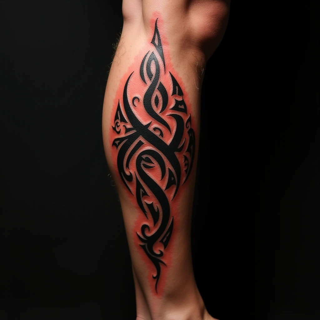 Tribal Calf Tattoos for Men: Meaningful Designs & Ancient Symbolism