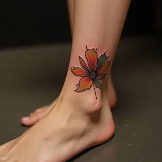 Watercolor Copper Ankle Tattoos for Women: Delicate Designs with Deep Meaning