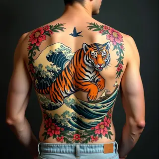 Traditional Tiger Back Tattoo: A Journey of Strength and Spirit