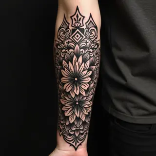 Intricate Tribal Forearm Tattoo Design