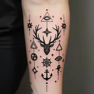 Geometric & Nautical Temporary Tattoos for Men