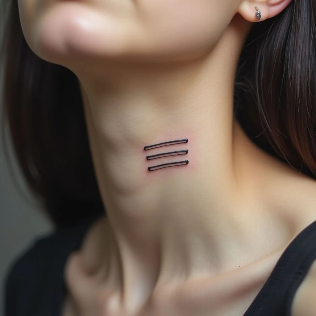 Three Line Tattoo on Chin: Meaning & Design Inspiration
