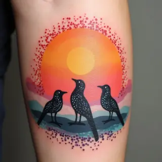 The Songbird's Tale: Unveiling the Meaning of Three Little Birds Tattoos