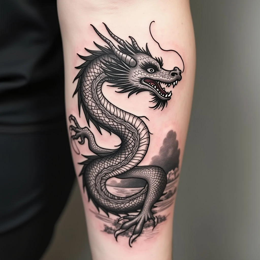 The Enduring Majesty: Traditional Chinese Dragon Tattoos & Their Symbolism