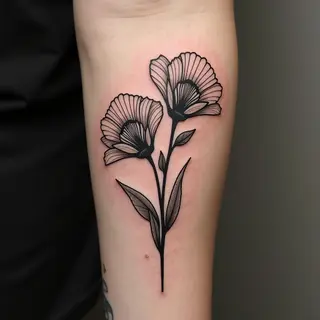 Classic Traditional Flower Tattoo Design