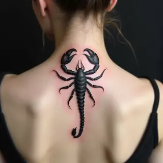 Traditional Scorpion Neck Tattoo Design