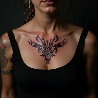 Meaningful Words for Tattoos: A Trash Polka Chest Piece