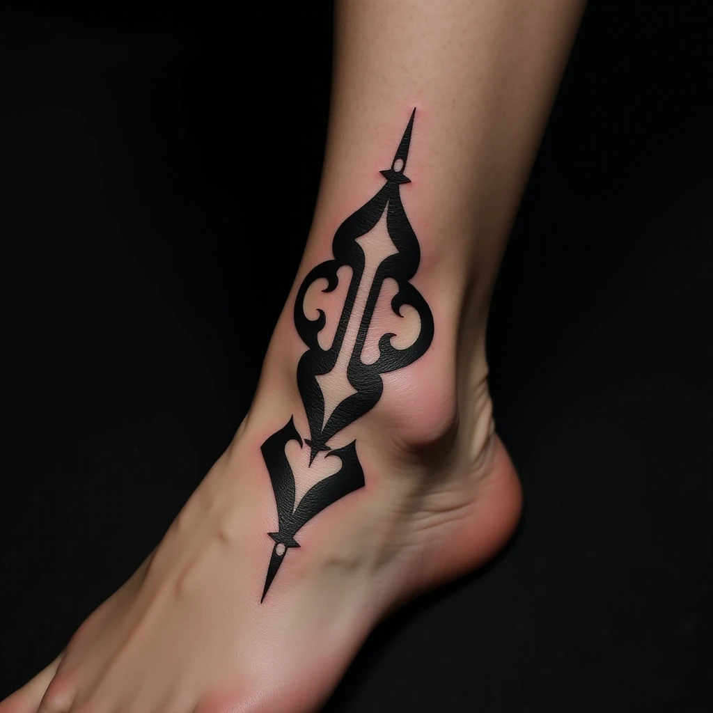 Tribal Calligraphy Ankle Tattoos for Men: Bold Designs & Meaning