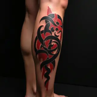 Japanese Tribal Family Tattoos for Your Calf