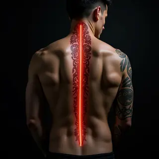Neon Maori Spine Tattoos for Guys: Meaning & Design