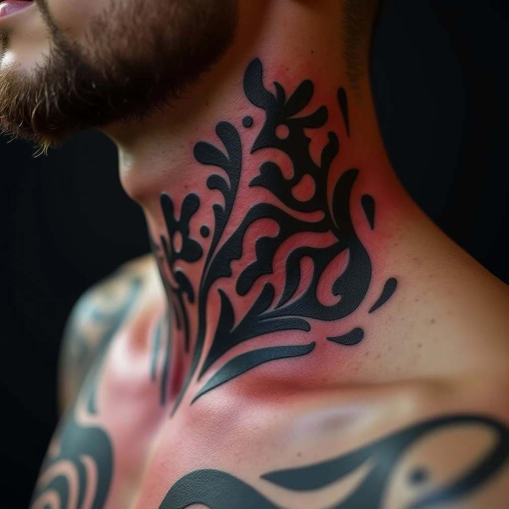 Small Tribal Neck Tattoos for Men: Placement & Meaning