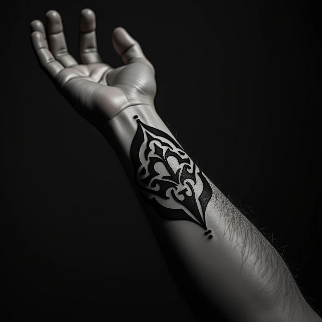 Tribal Behind-Ear Tattoo for Men: A Powerful Statement