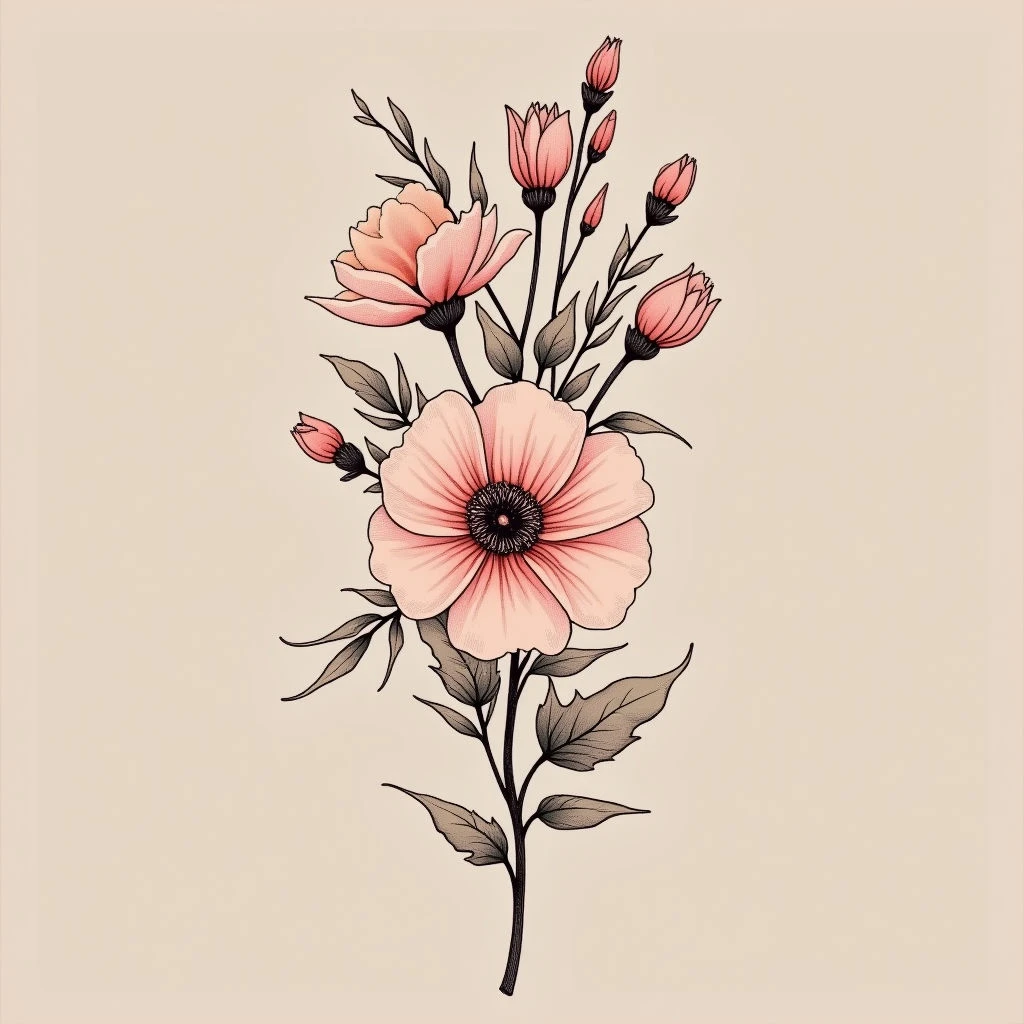 Unique Flower Tattoo Designs for Females
