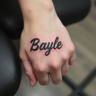 Unique Name Tattoo Designs for Boys on Hand