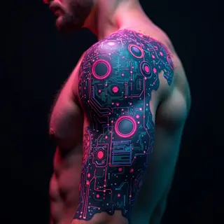 Unique Tattoo Designs for Men: Meaningful Cyberpunk Visions