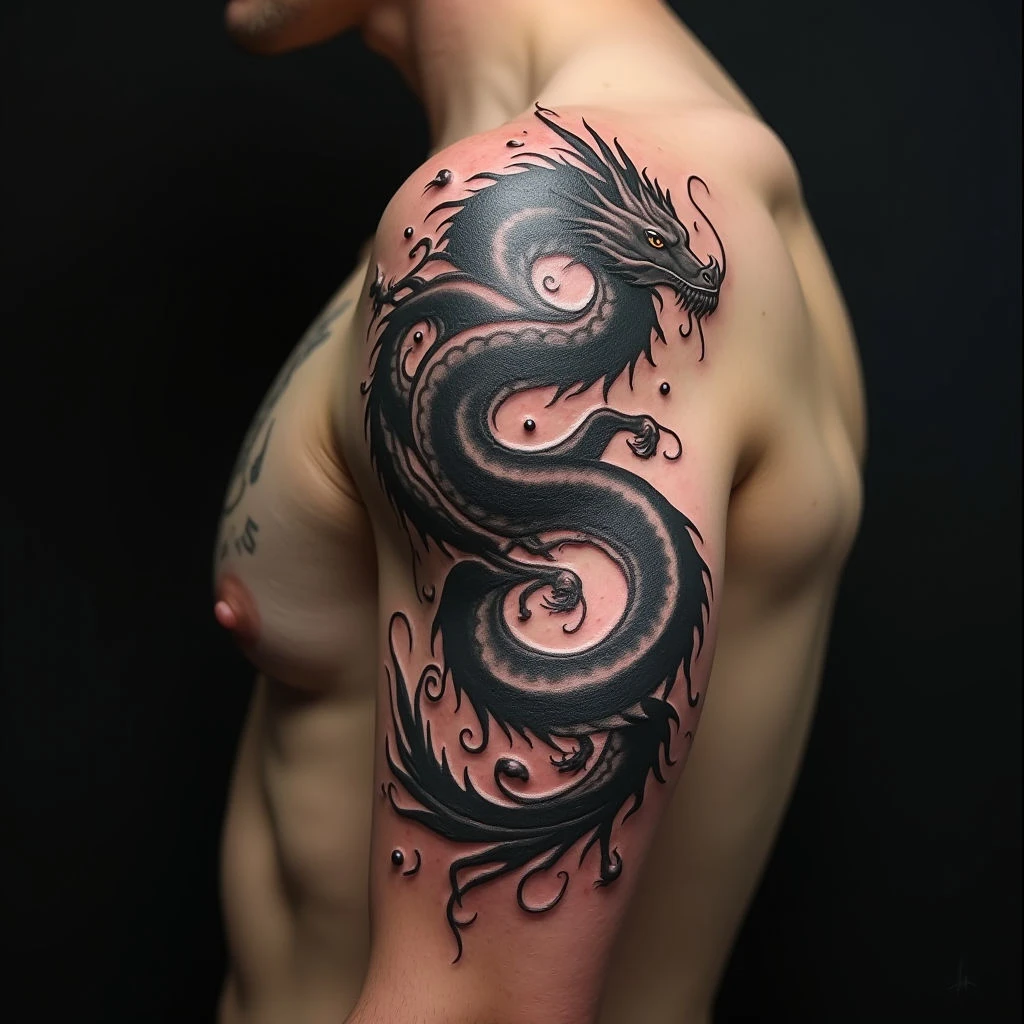 Dynamic Dragon Sleeve: A Fusion of Japanese Tradition and Modern Realism