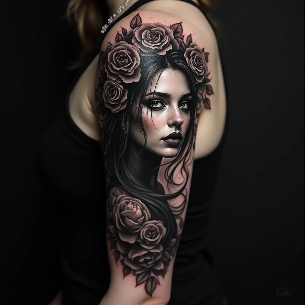 Upper Arm Tattoo Designs for Females: A Macabre Guide to Dark Beauty