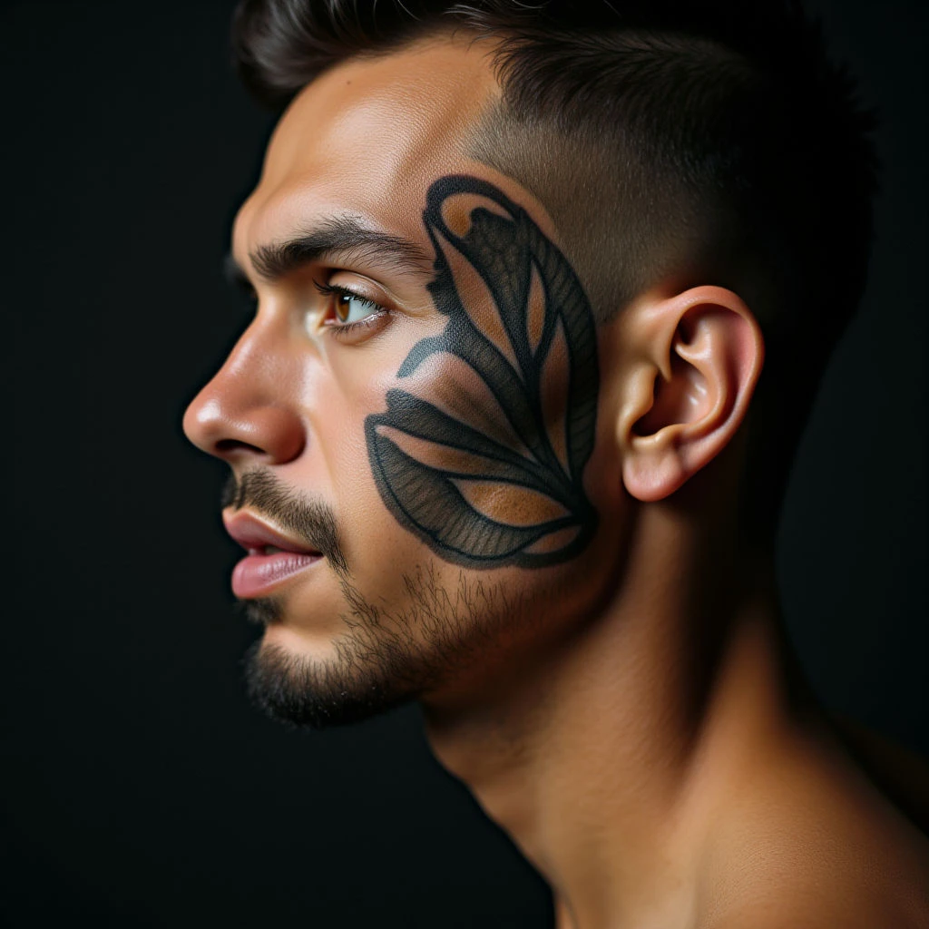 Tiny Watercolor Face Tattoos for Men: A Bold Statement?