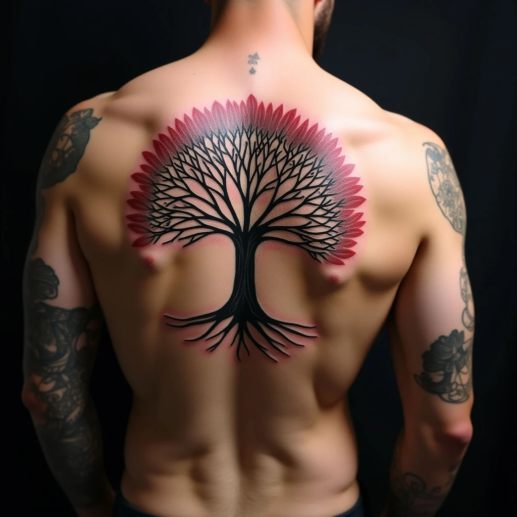 Watercolor Family Crest Tattoos for Guys: A Meaningful Design