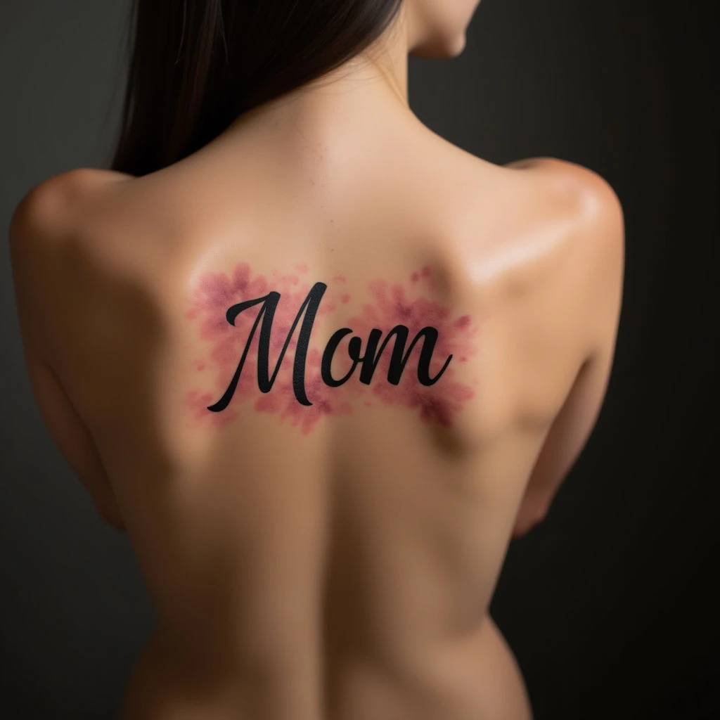 Beautiful Baby Name Tattoos for Mom: Watercolor Designs