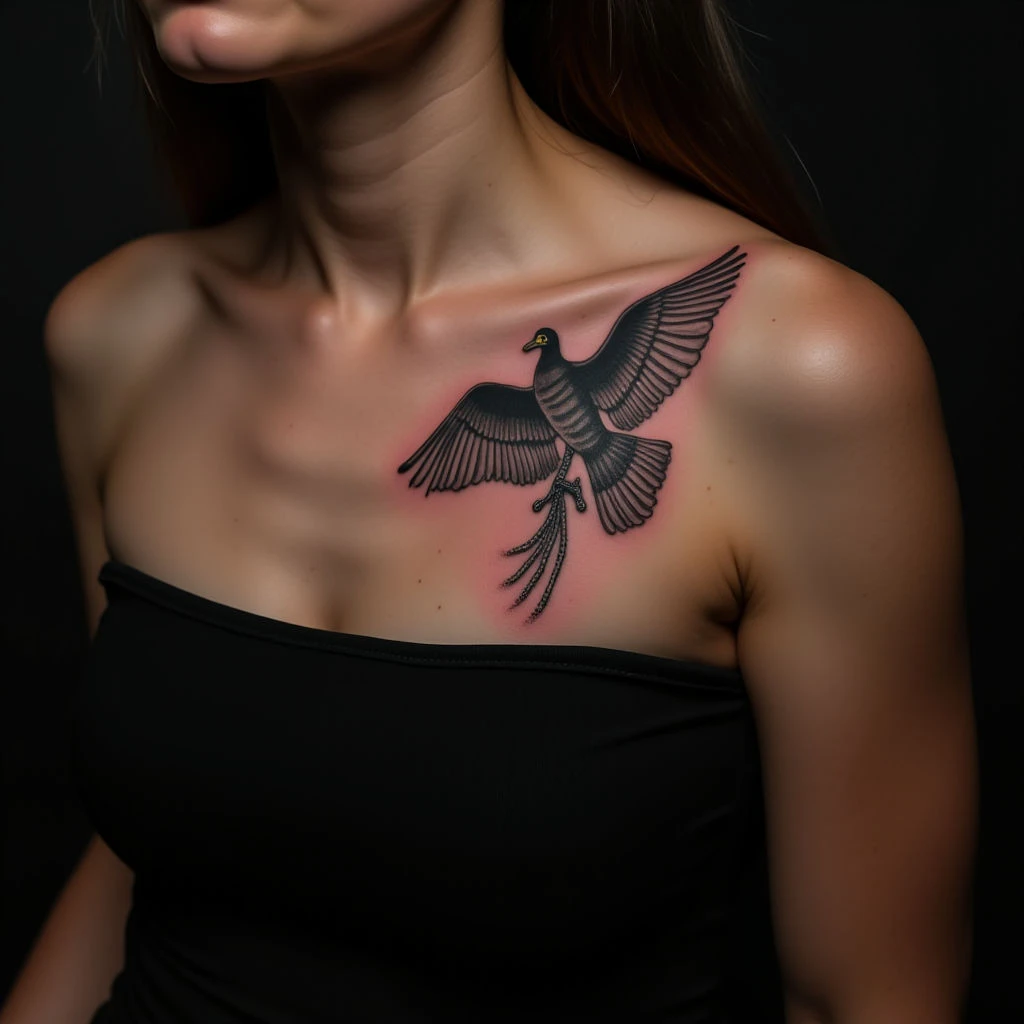 Delicate Women's Chest Tattoos: Meaningful Designs with a Neon Edge