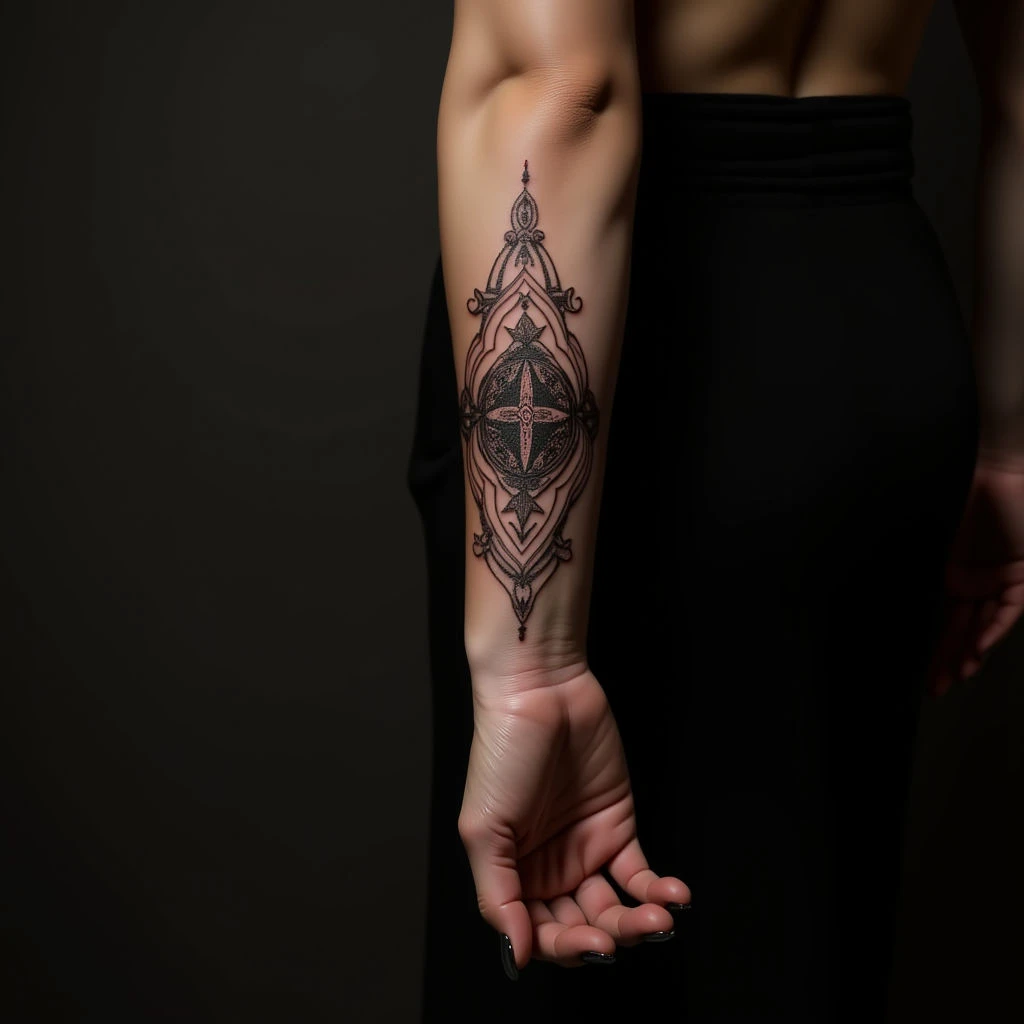 Stunning Copper Traditional Tattoos for Women's Forearms