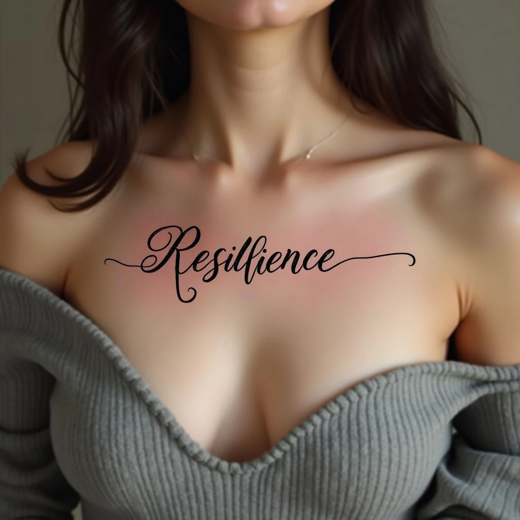 Words on Chest Tattoo Ideas for Girls: Meaning & Design Inspiration