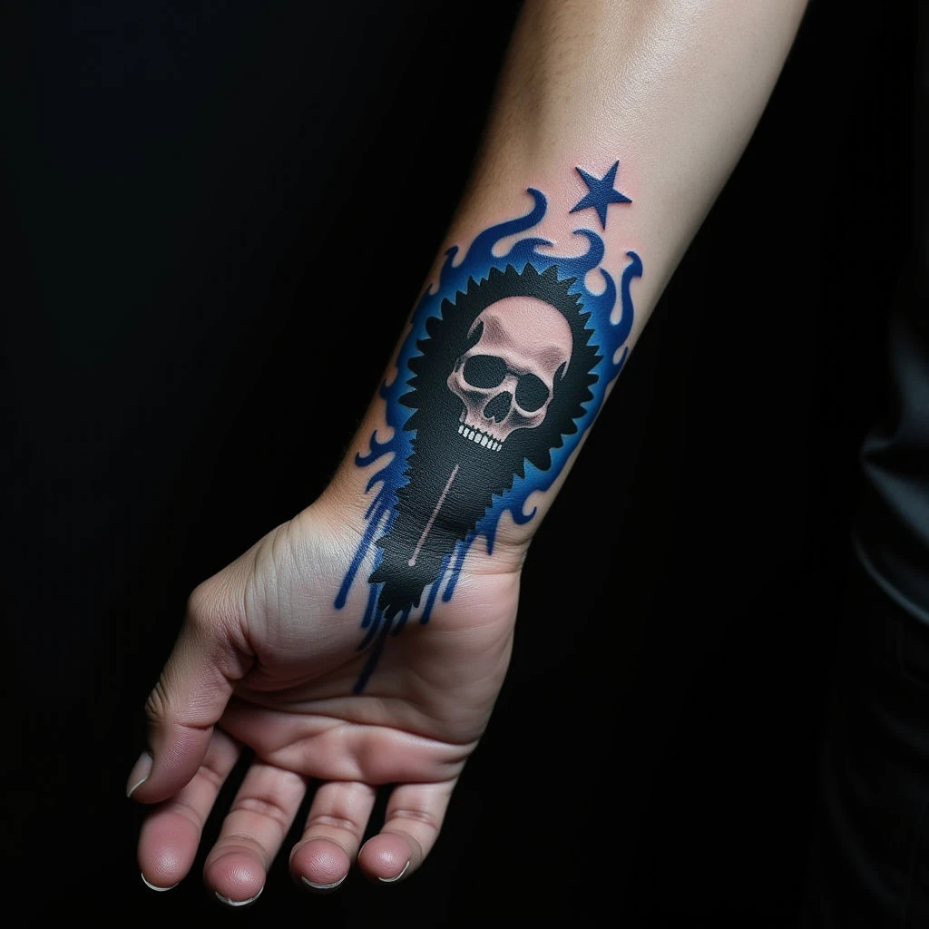 Unique Gothic Forearm Tattoos: Small & Blue Wrist Designs