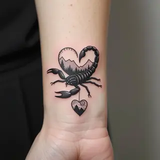 Wrist Tattoo Inspiration: Scorpion, Landscape & Heart Designs
